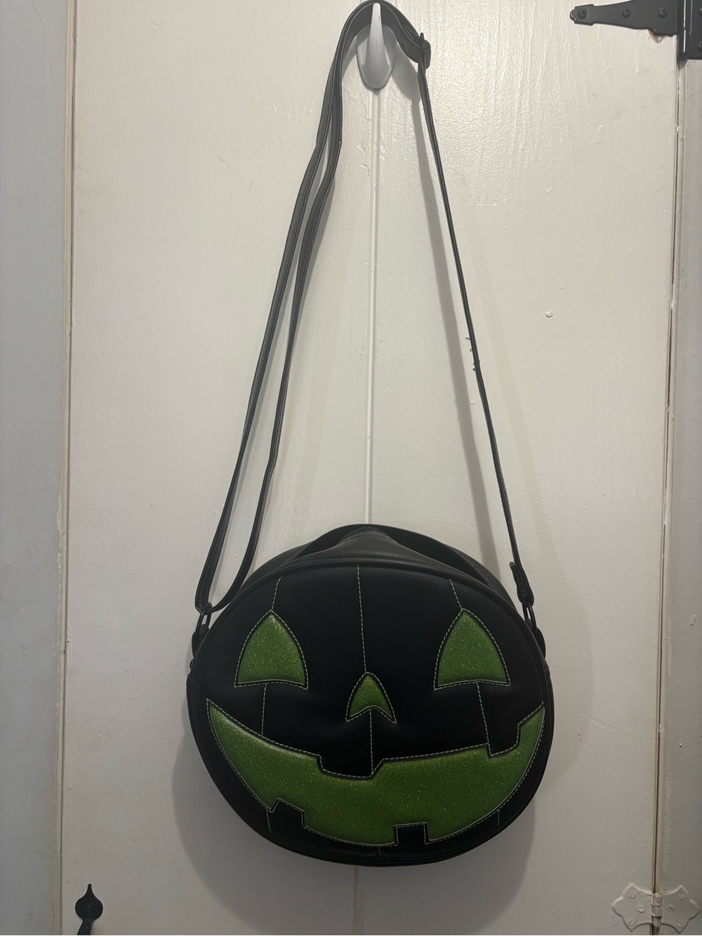 Pins & Needles Black Bag with Orange Pumpkin and Pink Accents